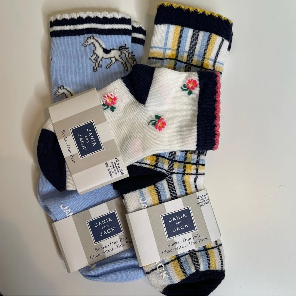 Janie and Jack socks size 12-24 months